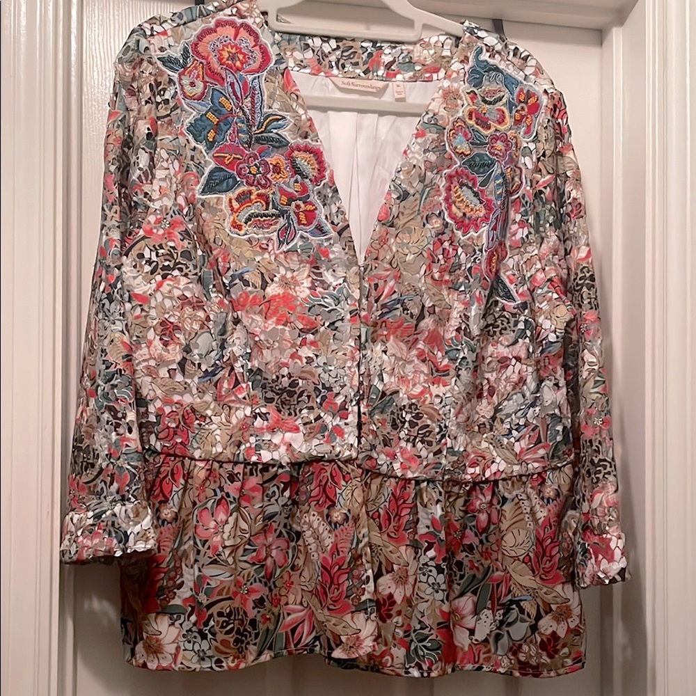 Clear out sale! Floral Embroidered with Beads Women's Jacket